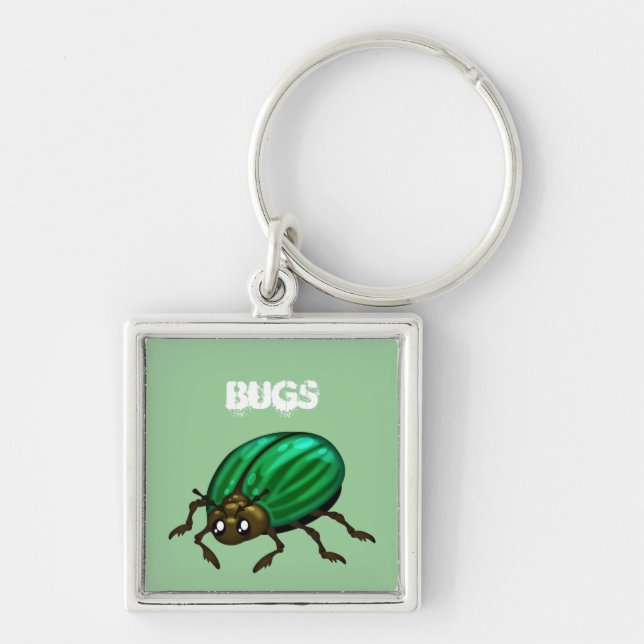 Porte-clés Porte - clés de bugs de coléoptère vert (Devant)