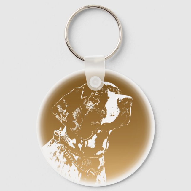 Porte-clés Porte - clés de chien Pointer Porte - clés Amoureu (Recto)