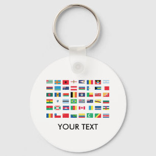 Porte-clés Porte - clés de drapeau du monde