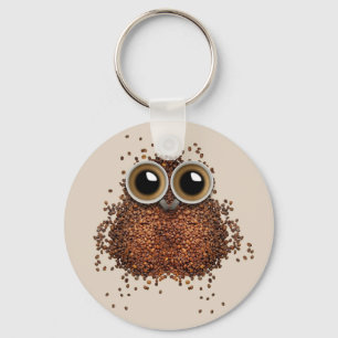 Porte-clés Porte - clés de hibou de café