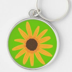 Porte-clés Porte - clés de la peinture de tournesol jaune