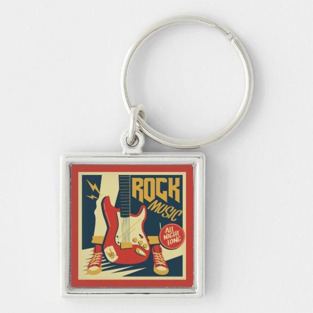 Porte-clés Porte - clés de musique rock Retro (Devant)