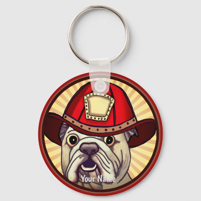 Porte-clés Porte - clés de pompiers Bulldog (Recto)