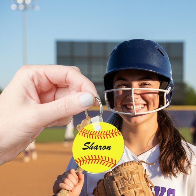 Porte-clés Porte - clés de softball personnalisables (softball player keychain gift)