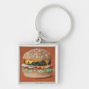 Porte-clés Porte - clés d'illustration Hamburger