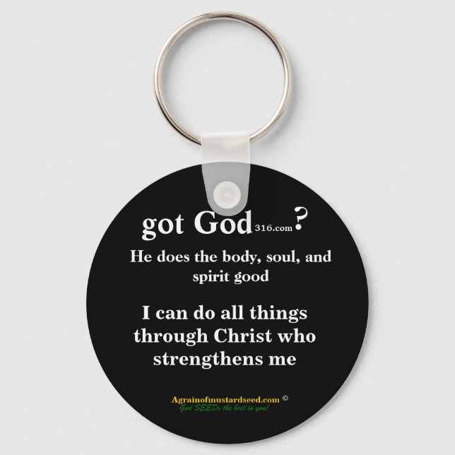 Porte-clés porte - clés du bouton gotGod316.com (Recto)