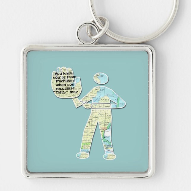 Porte-clés Porte - clés du Michigan (Devant)