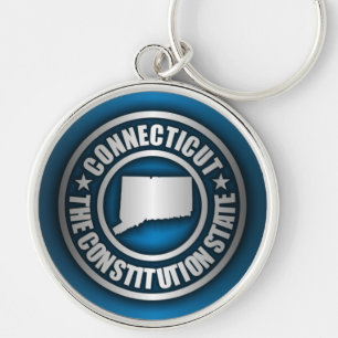 Porte-clés Porte - clés en acier du "Connecticut" (bleus)