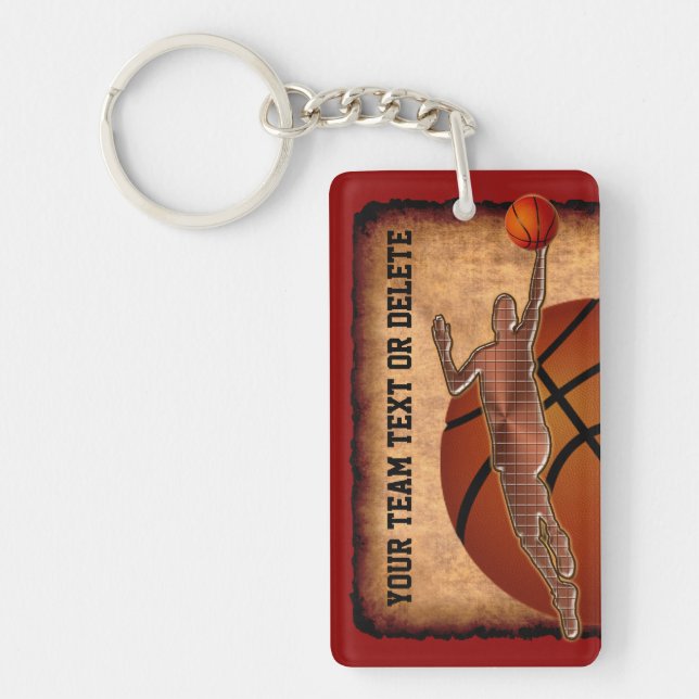 Porte-clés Porte - clés faits sur commande de basket-ball (Devant)