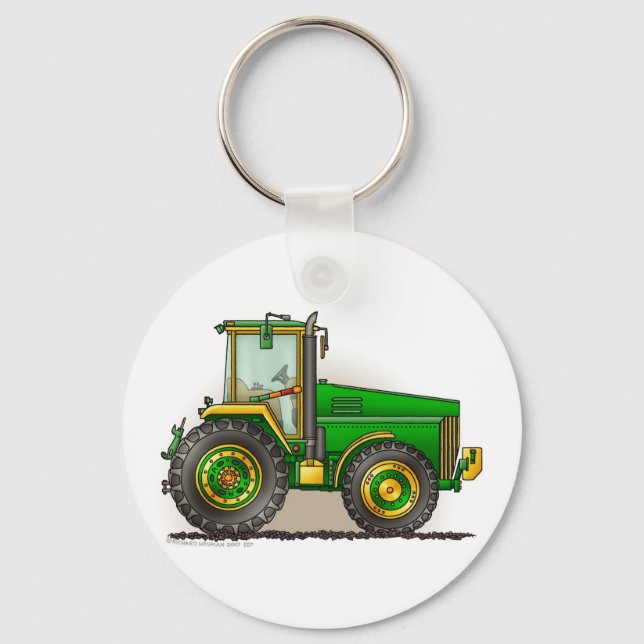 Porte-clés Porte - clés Green Big Tractor (Recto)