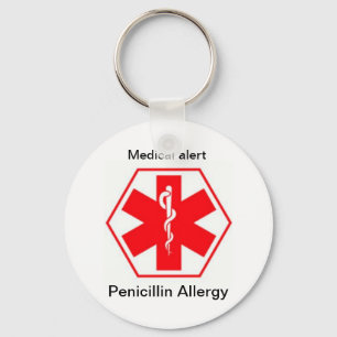 Porte-clés porte - clés Médicales d'alerte allergique (person