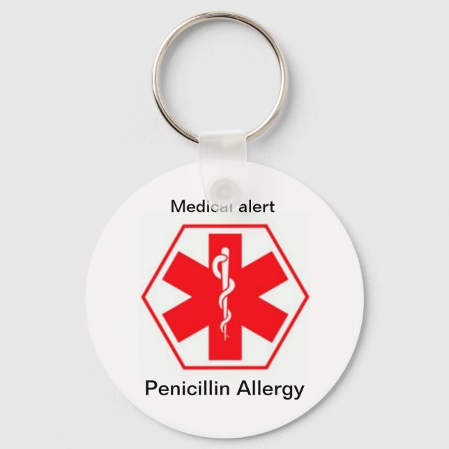 Porte-clés porte - clés Médicales d'alerte allergique (person (Recto)