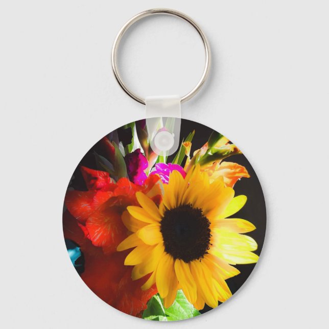 Porte-clés Porte-clés, motif tournesol (Recto)