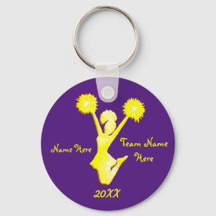 Porte-clés Porte - clés personnalisés de violet et d'or