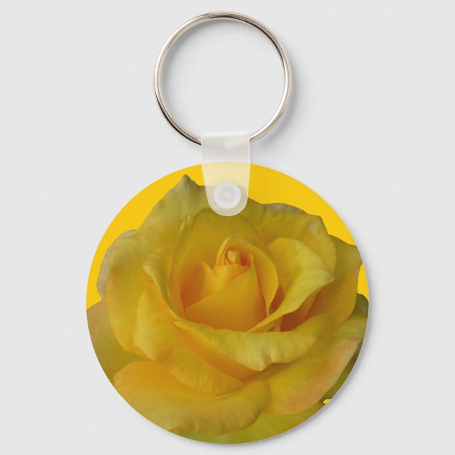 Porte-clés Porte - clés rose Cheeful Jaune Fleur Cadeaux (Recto)