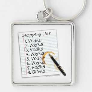 PORTE-CLÉS PORTE - CLÉS, VODKA SHOPPPING LIST