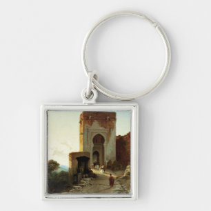 Porte-clés Porte de Justice, Alhambra, Grenade (huile sur la