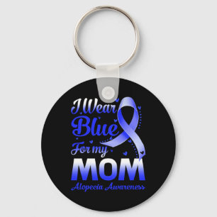 Porte-clés Porter le bleu pour ma maman Alopecia Sensibilisat