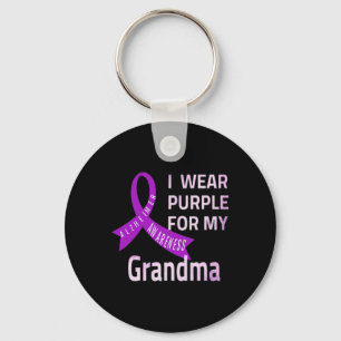 Porte-clés Porter le pourpre pour ma grand-mère Alzheimer