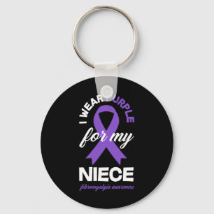Porte-clés Porter le violet pour ma nièce Fibromyalgie Sensib
