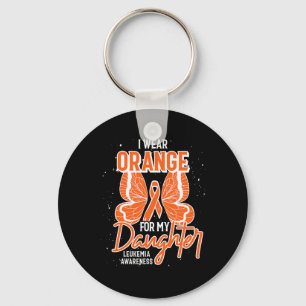 Porte-clés Porter Orange Pour Ma Fille Papillon Leukemia Awa