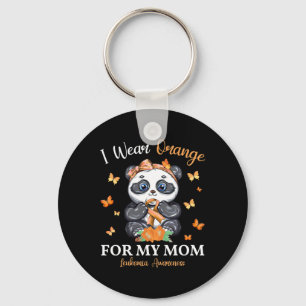 Porte-clés Porter Orange pour ma mère Leucémie Panda de sensi