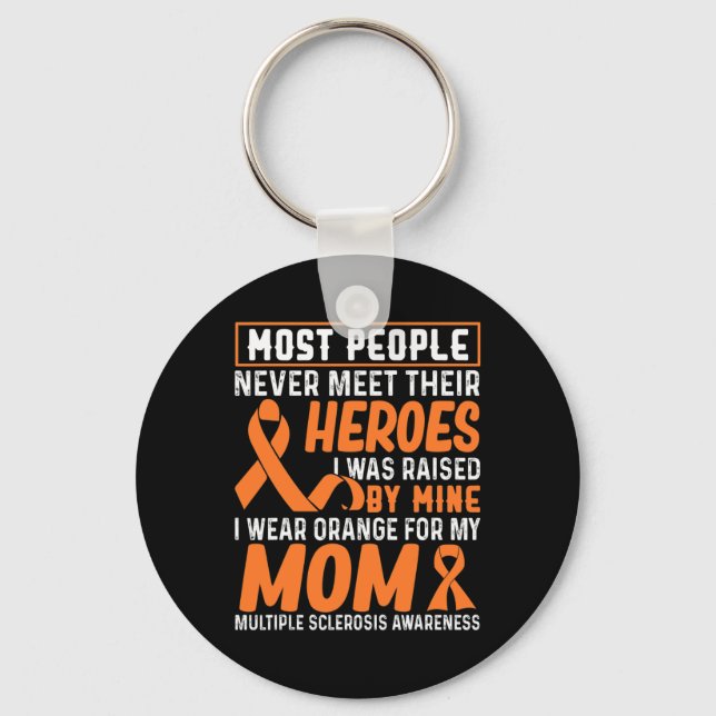 Porte-clés Porter Orange pour ma mère Sclérose en plaques (Recto)
