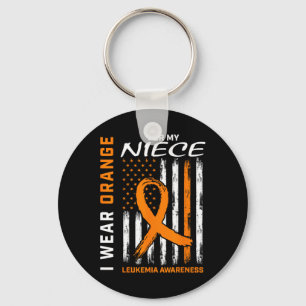 Porte-clés Porter Orange Pour Ma Nièce Leucémie Sensibilisati