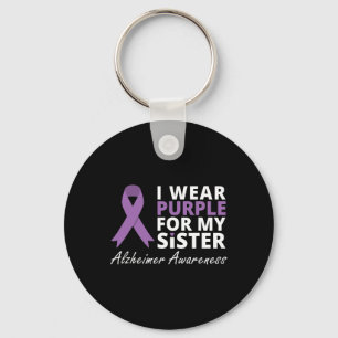 Porte-clés Porter Violet Pour Ma Soeur Ribbon Famille Amour