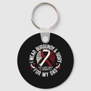 Porte-clés Portez Bourgogne Ivoire Pour Papa Cancer Oral De L