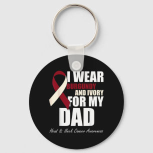 Porte-clés Portez Bourgogne Ivoire Pour Papa Cancer Oral De L