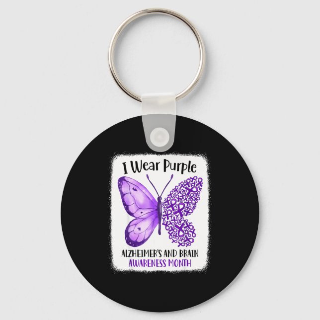 Porte-clés Portez du violet mois de la sensibilisation à la m (Recto)
