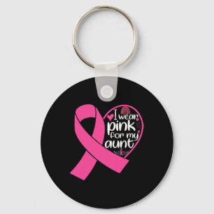 Porte-clés Portez Le Rose Pour Ma Tante Soutien Cancer Du Sei