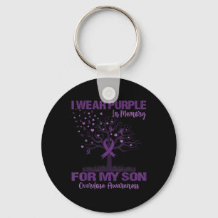 Porte-clés Portez Le Violet En Mémoire Pour Mon Fils Adjudica
