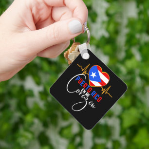 Porte-clés Porto Rico en mi Corazon Puerto Rican Pride
