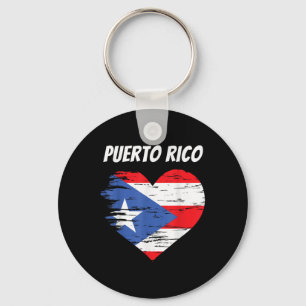 Porte-clés Porto Rico Love Coeur Drapeau Cadeau Porto Rico Ra