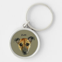 Portrait Brindle d'aquarelle de chien de pitbull