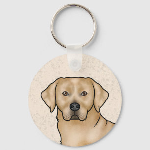 Porte-clés Portrait d'art de Labrador Retriever jaune Mignon