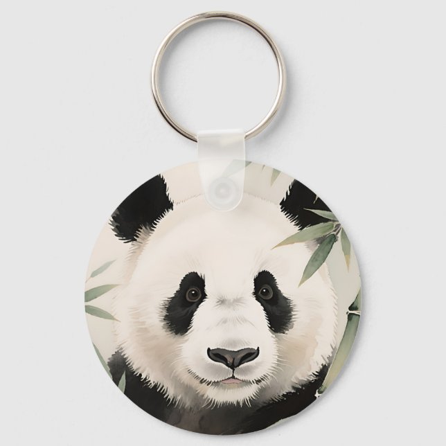 Porte-clés Portrait de bambou de Panda géant (Recto)