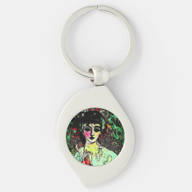 Porte-clés Portrait de Beauté Gothique  (Devant)