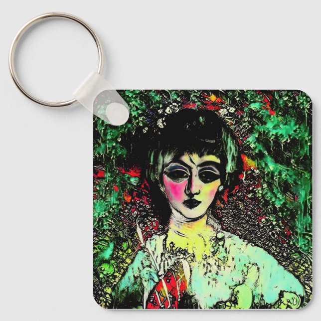 Porte-clés Portrait de Beauté Gothique  (Recto)