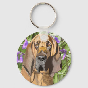 Porte-clés Portrait de Bloodhound