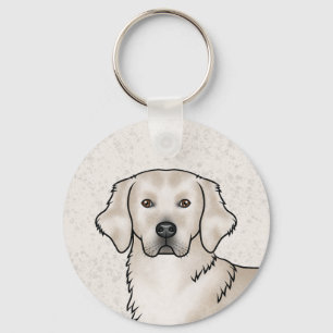 Porte-clés Portrait de chien mignon Golden Retriever à la crè