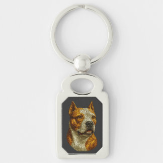 Porte-clés Portrait de chien Pitbull
