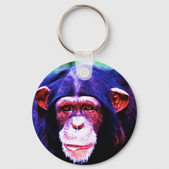 Porte-clés Portrait de Chimpanzé (Recto)