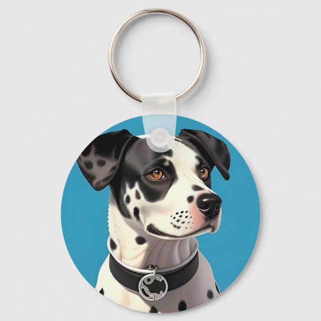 Porte-clés Portrait de Dalmatien (Recto)