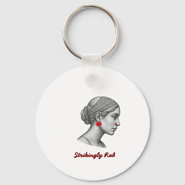 Porte-clés Portrait de femme élégante (Recto)