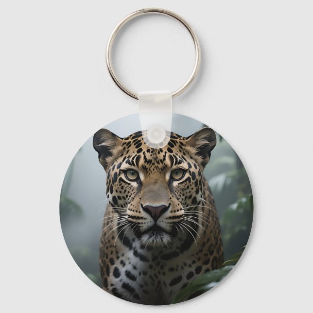 Porte-clés Portrait de jaguar en jungle (Recto)
