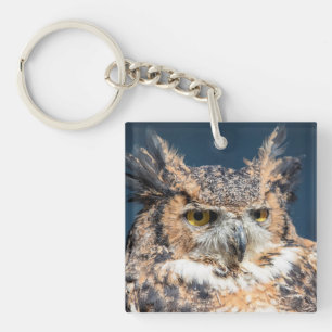 Porte-clés Portrait de la chouette à grande corne