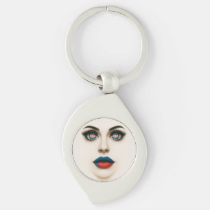 Porte-clés Portrait de la pop croate beauté yeux & lèvres